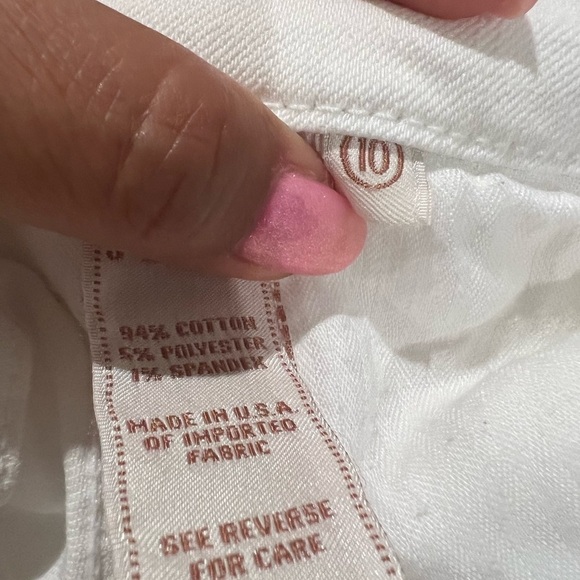 JEN7 by 7 for All Manking WHITE SLIM STRAIGHT JEANS size 10 preppy F - Picture 10 of 10